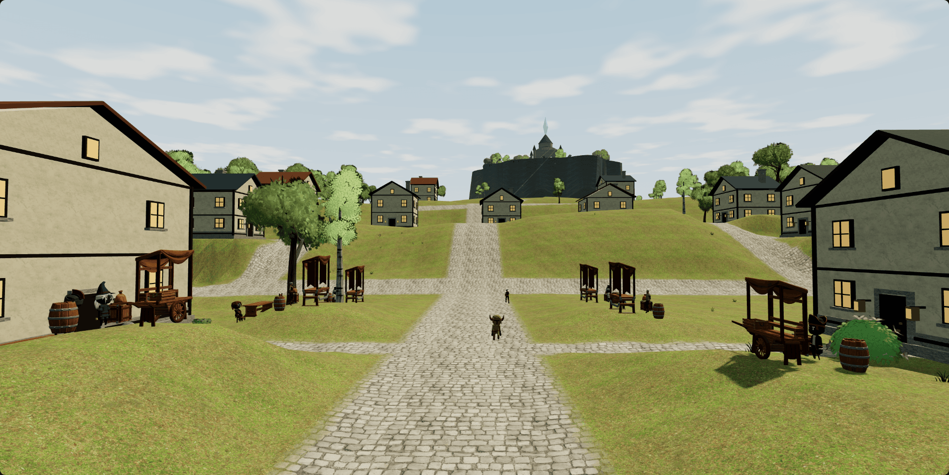 Current Cyberia gameplay: Skyhaven’s market beneath the Celestial Spire